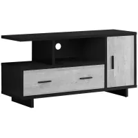 Grey & Black Storage TV Stand
