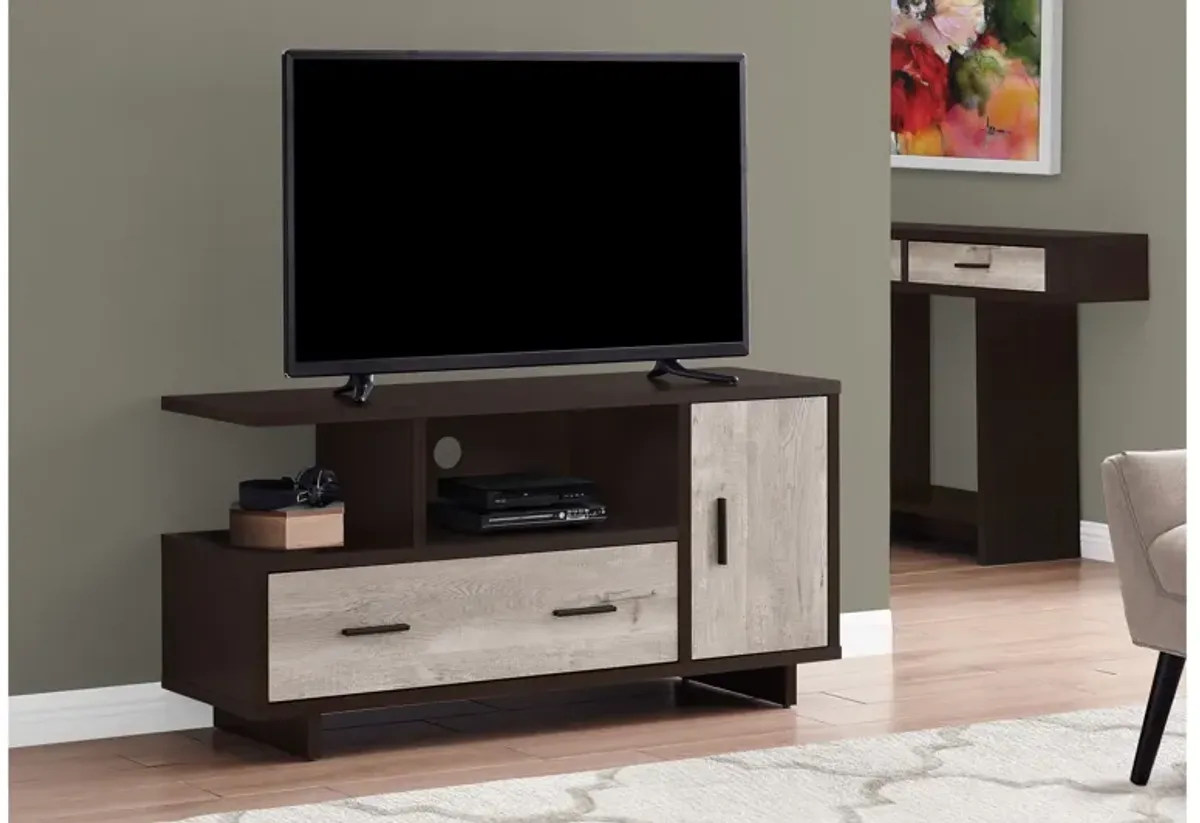 Cappuccino Storage TV Stand