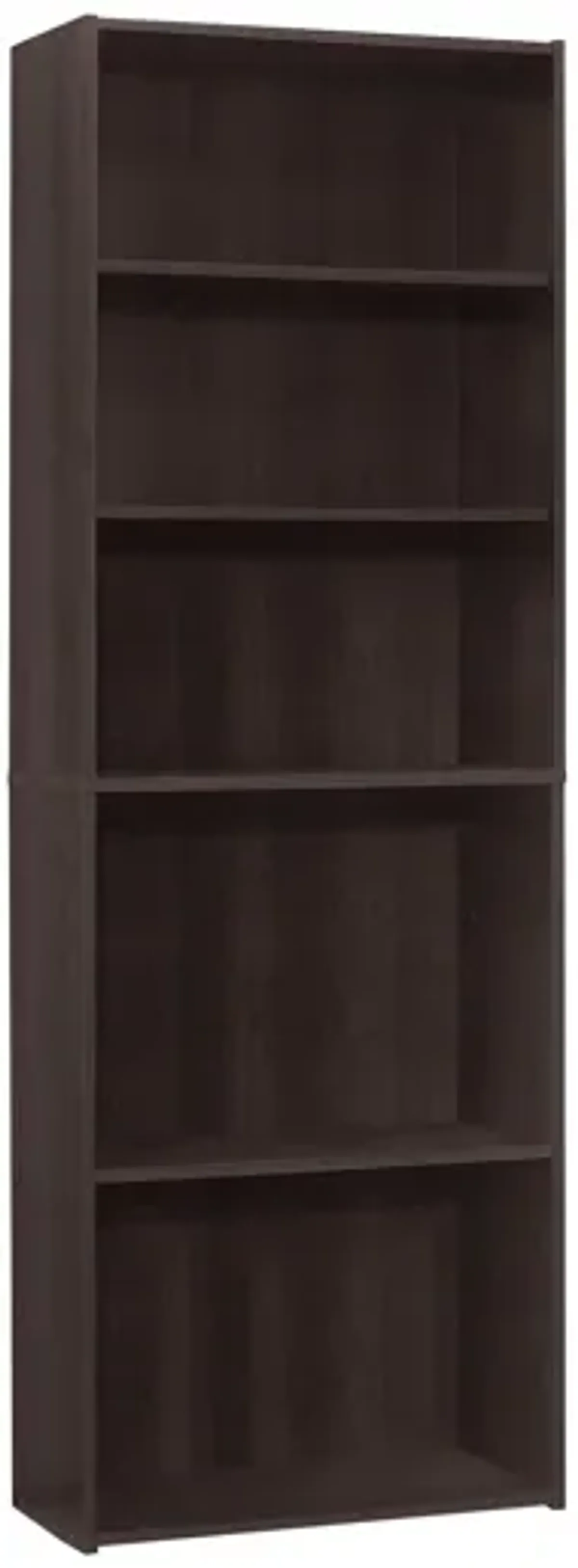 Bookcase - 72"H / Espresso With 5 Shelves