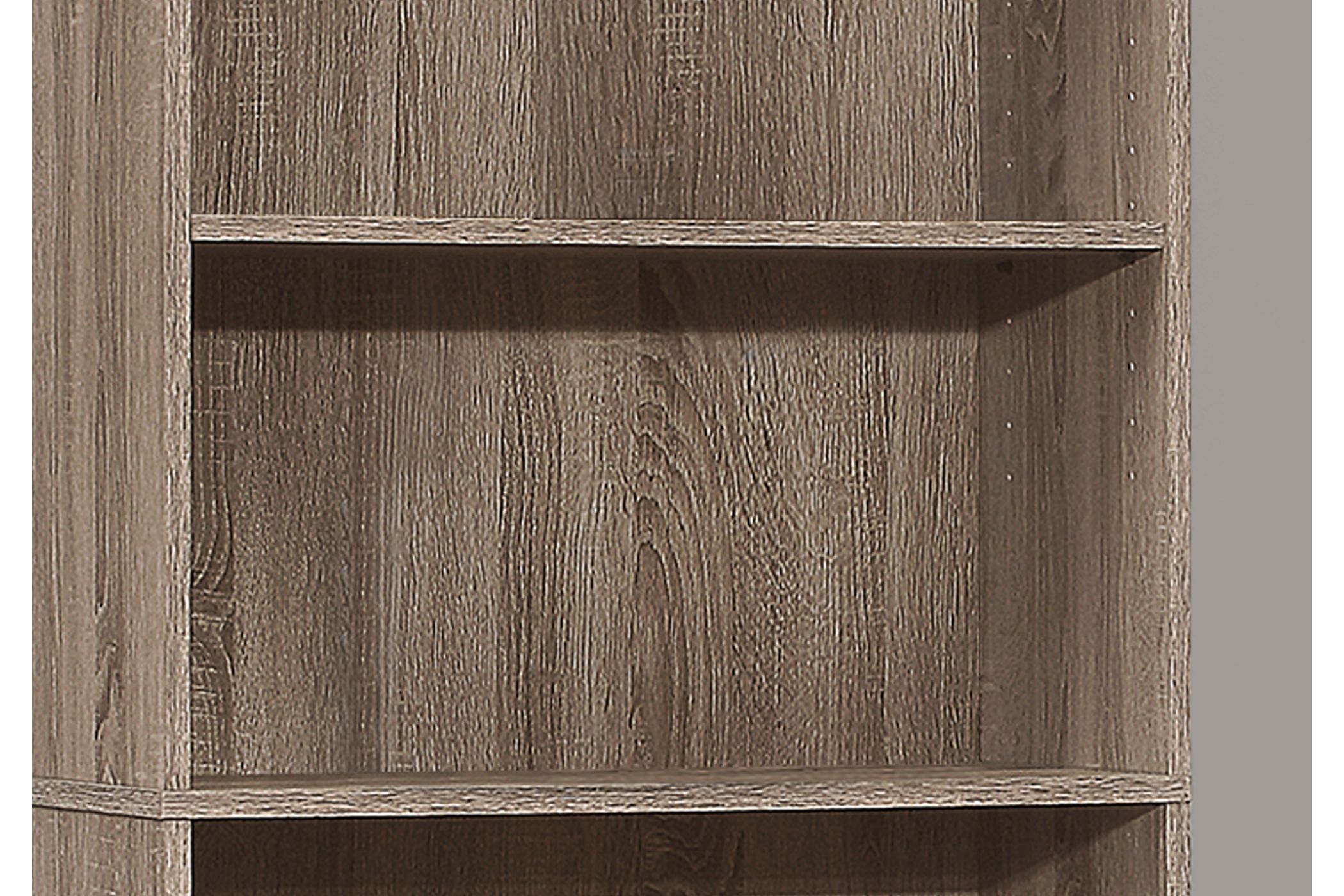 Dark Taupe 72" Bookcase By Monarch