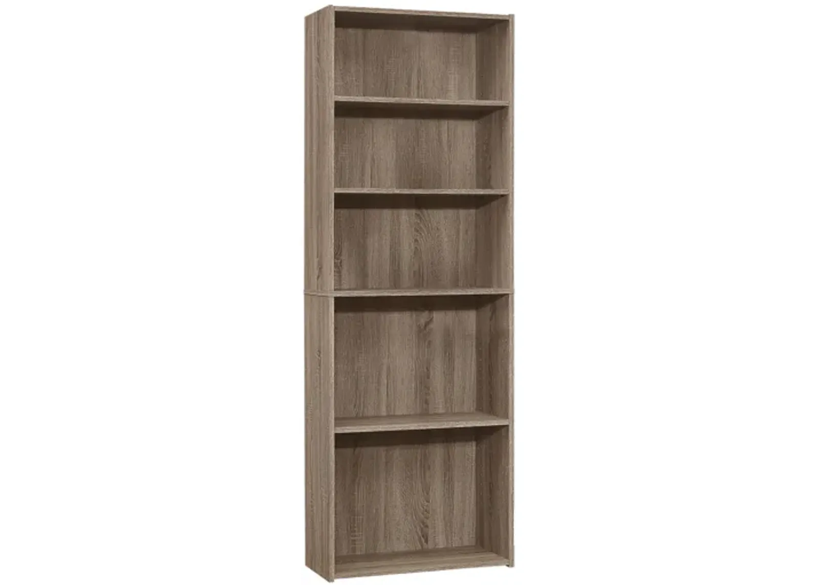 Bookcase - 72"H / Dark Taupe With 5 Shelves