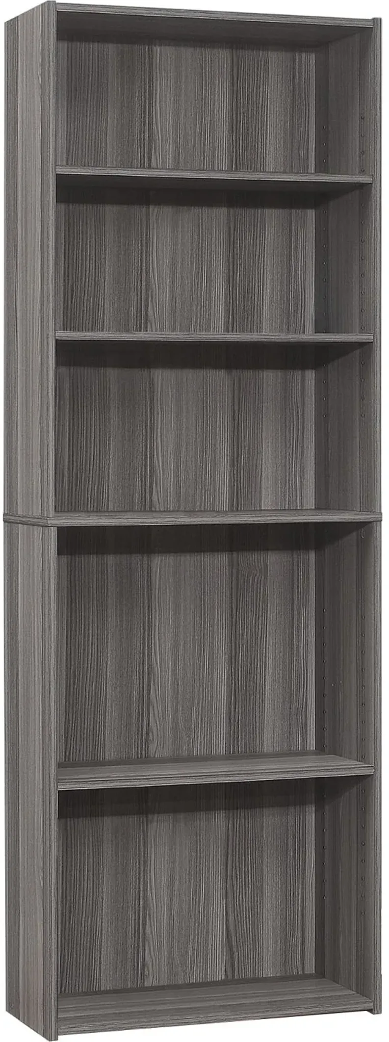 Bookcase - 72"H / Grey With 5 Shelves