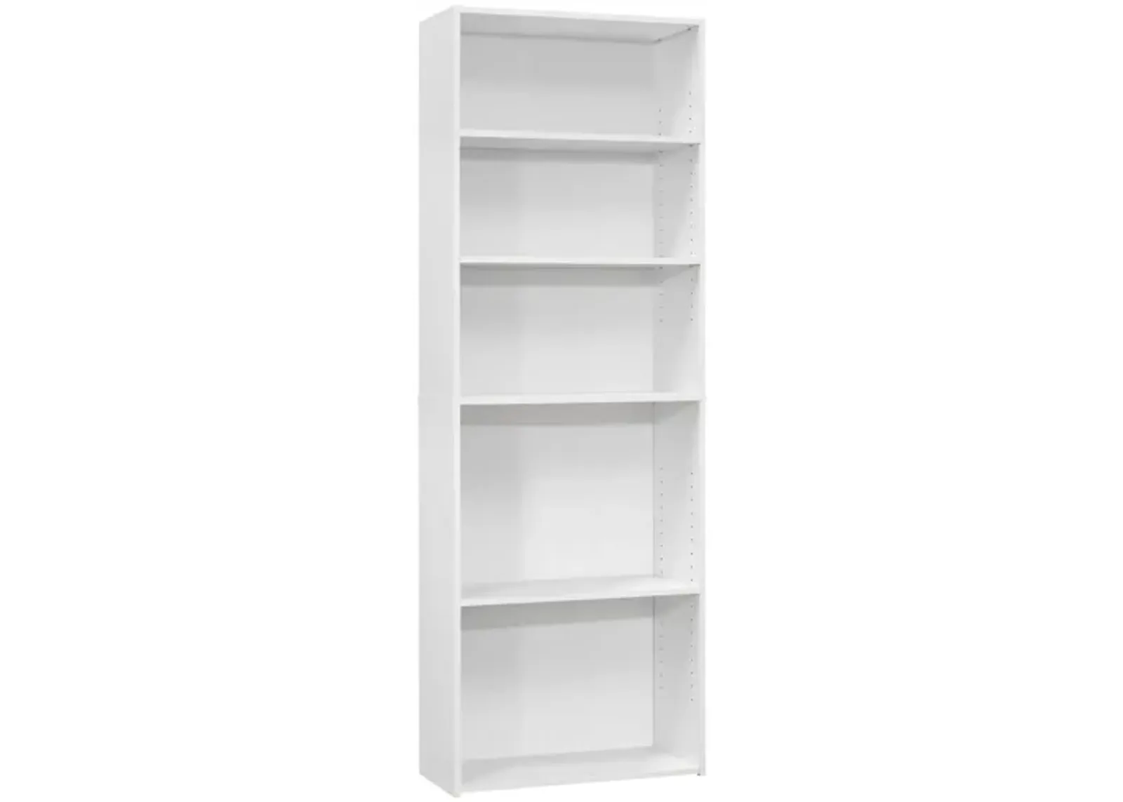 Bookcase - 72"H / White With 5 Shelves