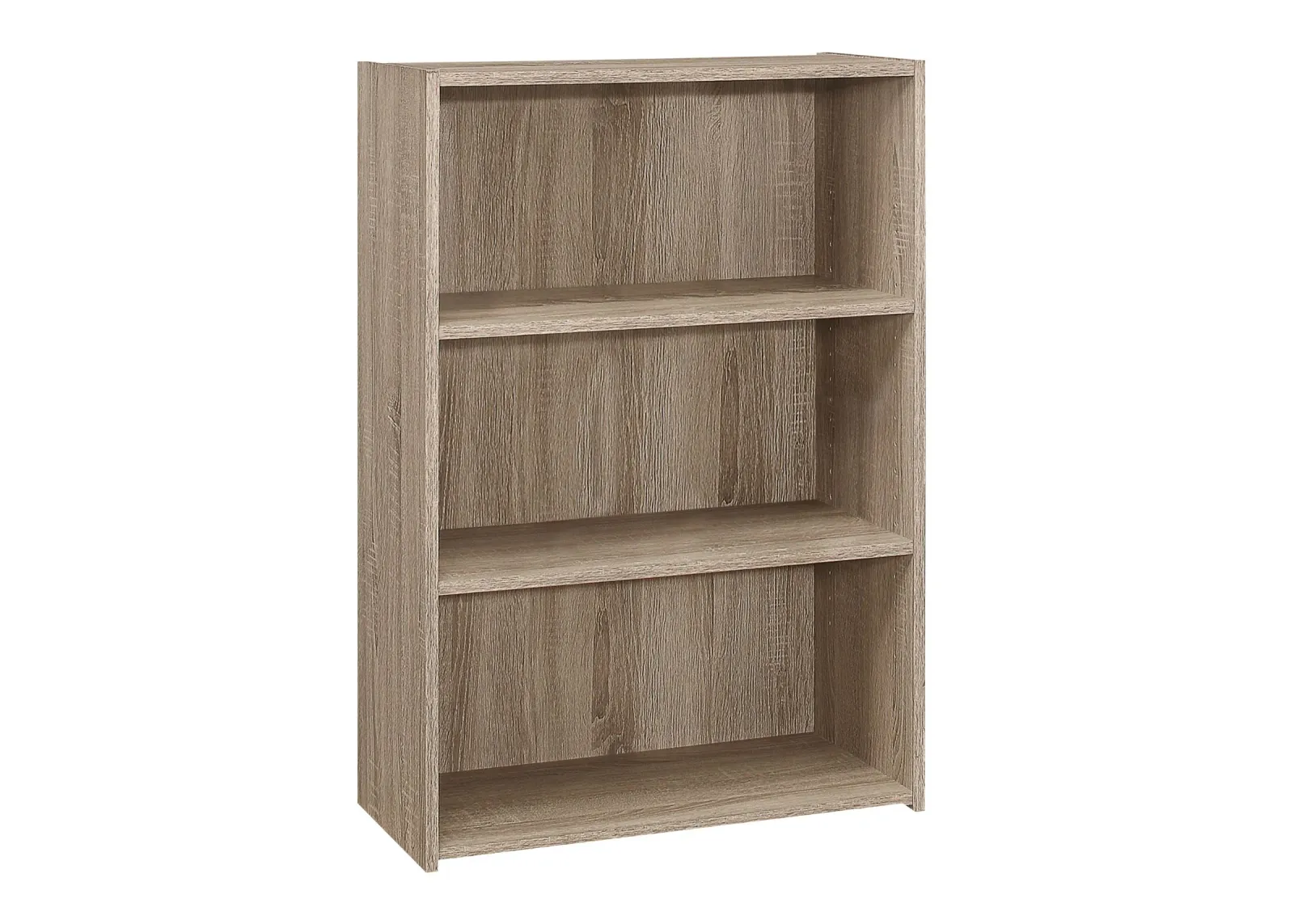 Dark Taupe Bookcase with 3 Shelves