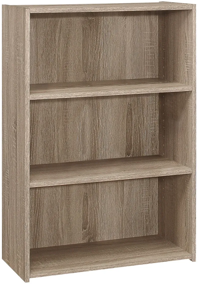 Dark Taupe Bookcase with 3 Shelves