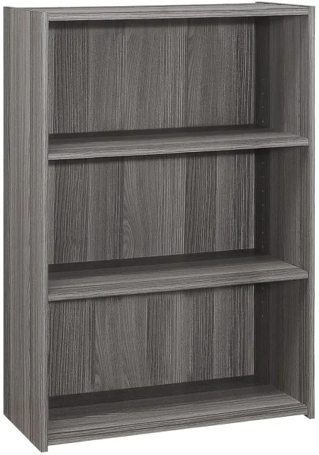 Bookcase - 36"H / Grey With 3 Shelves