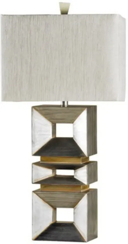 Silver Contemporary Lamp