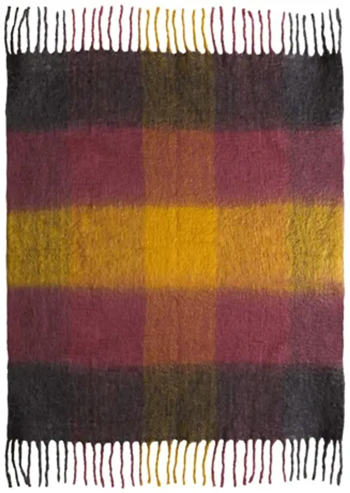 Afrino Wool Colored Throw