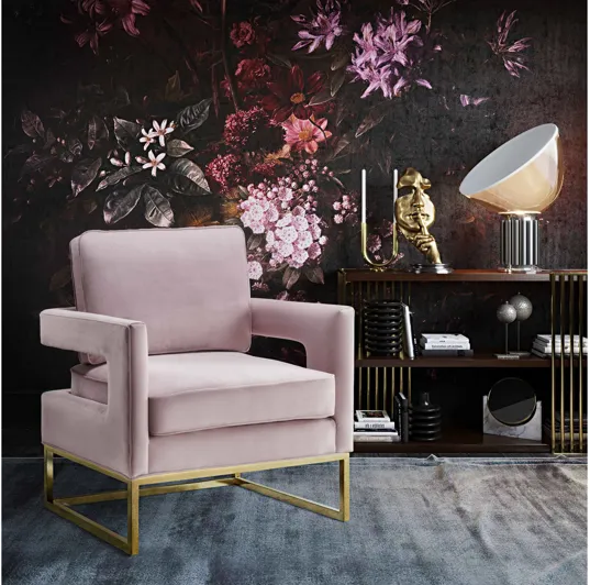 Avery Blush Velvet Chair