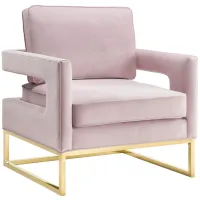 Avery Blush Velvet Chair