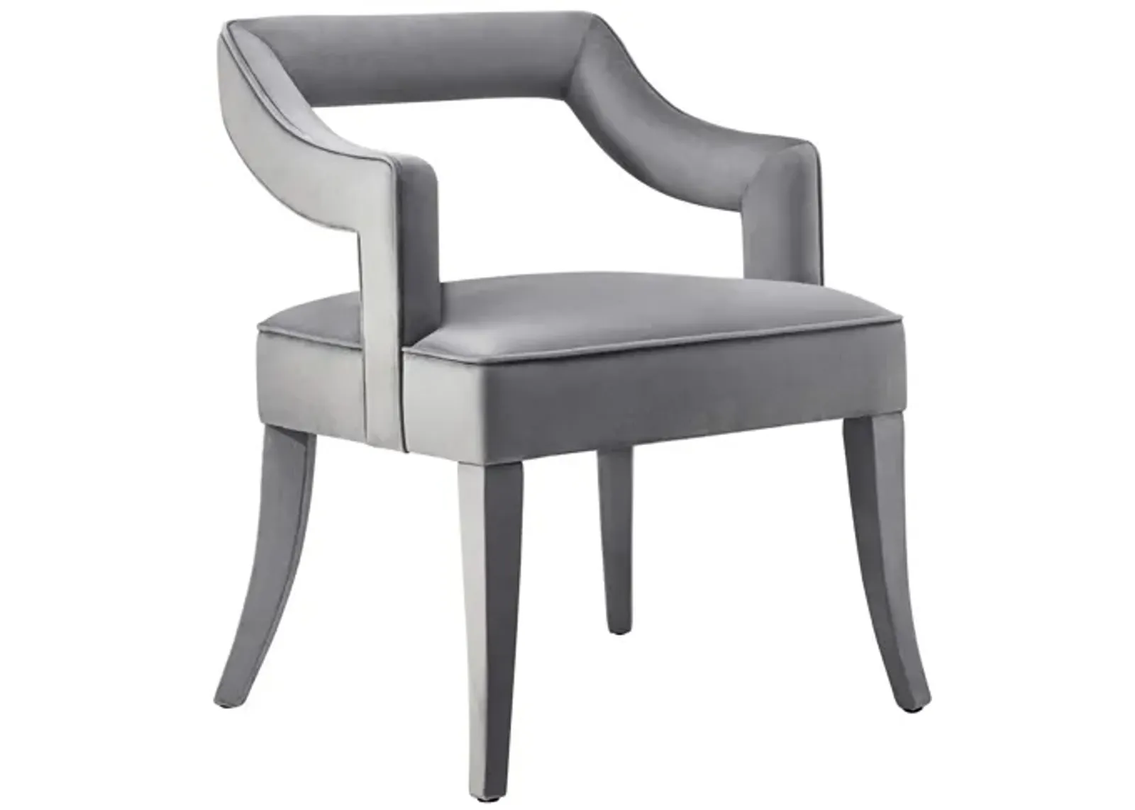 Tiffany Grey Velvet Chair