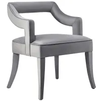 Tiffany Grey Velvet Chair