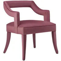 Tiffany Pink Slub Velvet Chair