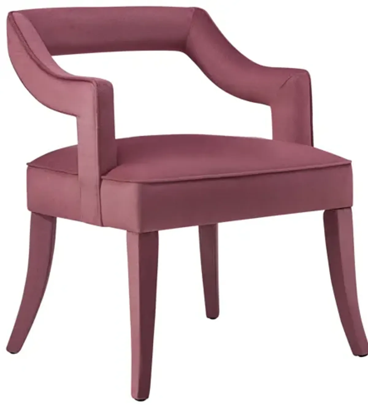 Tiffany Pink Slub Velvet Chair