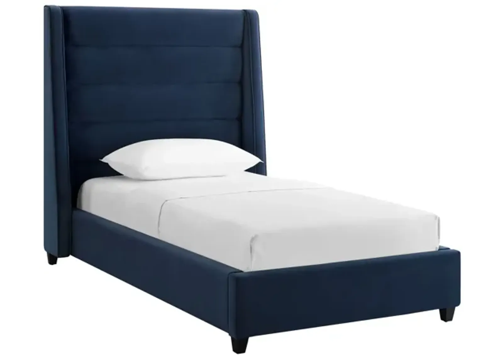 Koah Navy Velvet Bed in Twin