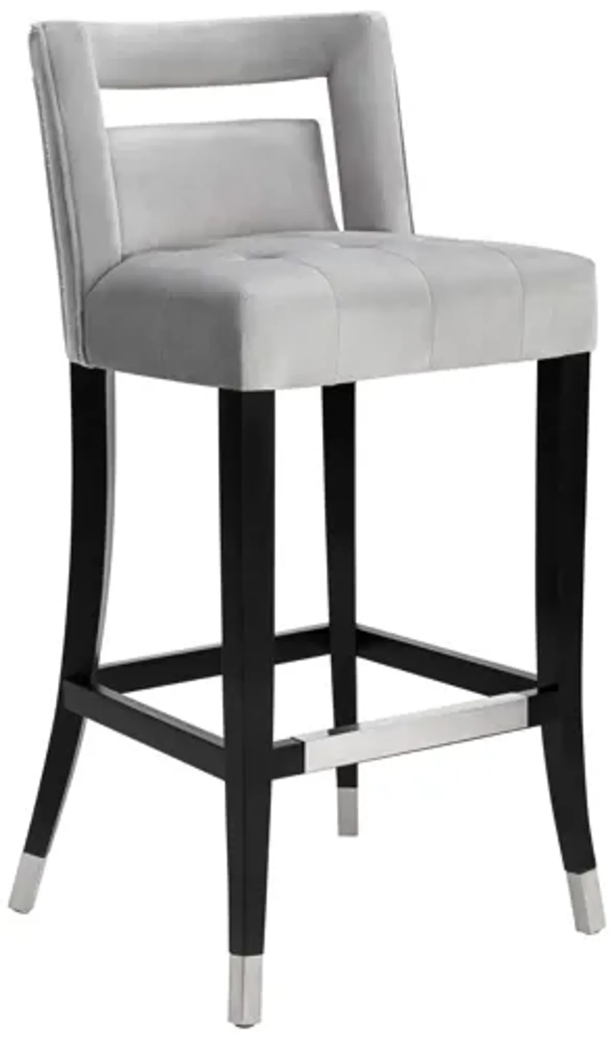 Hart Grey Velvet Bar Stool