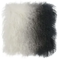 Tibetan Sheep Pillow White to Black