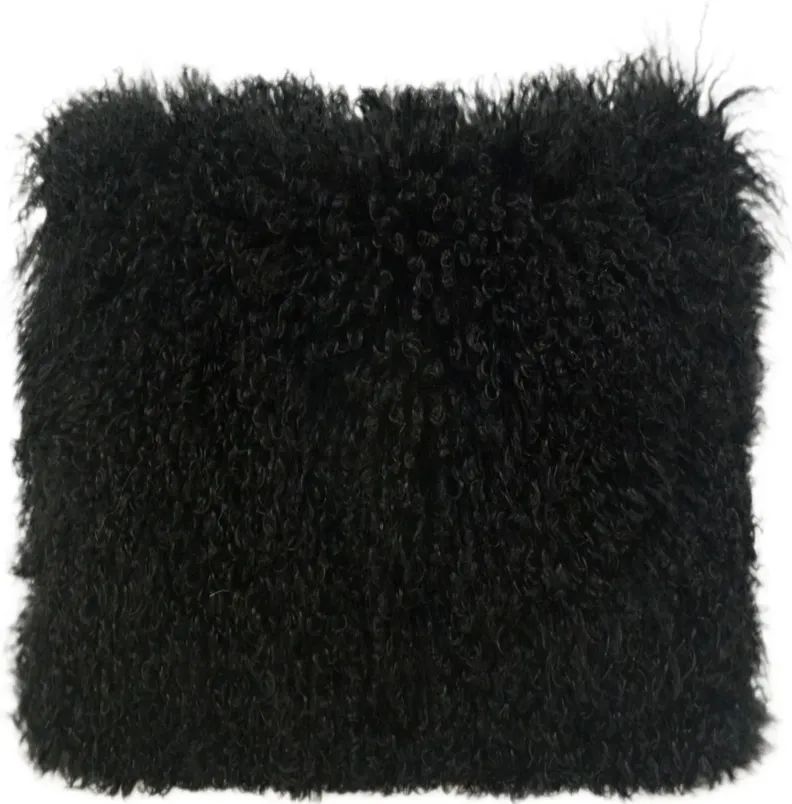 Tibetan Sheep Black Large Pillow