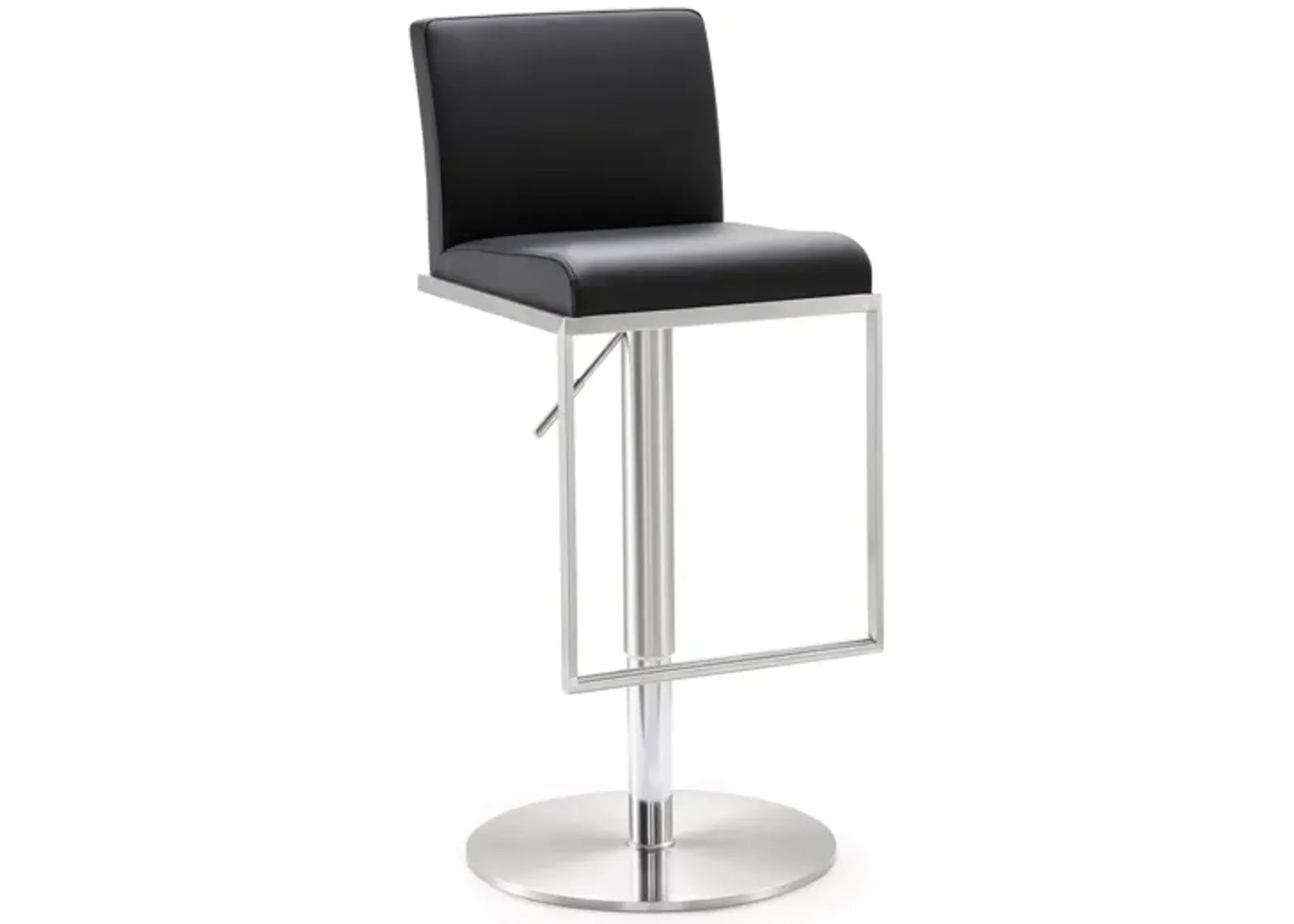 Amalfi Black Stainless Steel Adjustable Barstool