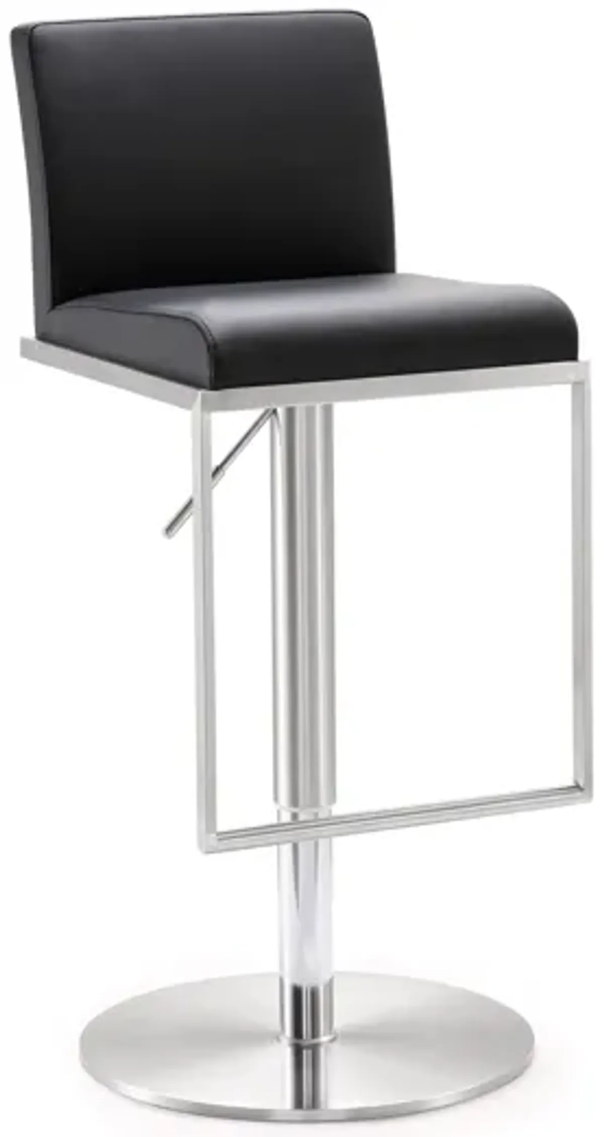 Amalfi Black Stainless Steel Adjustable Barstool