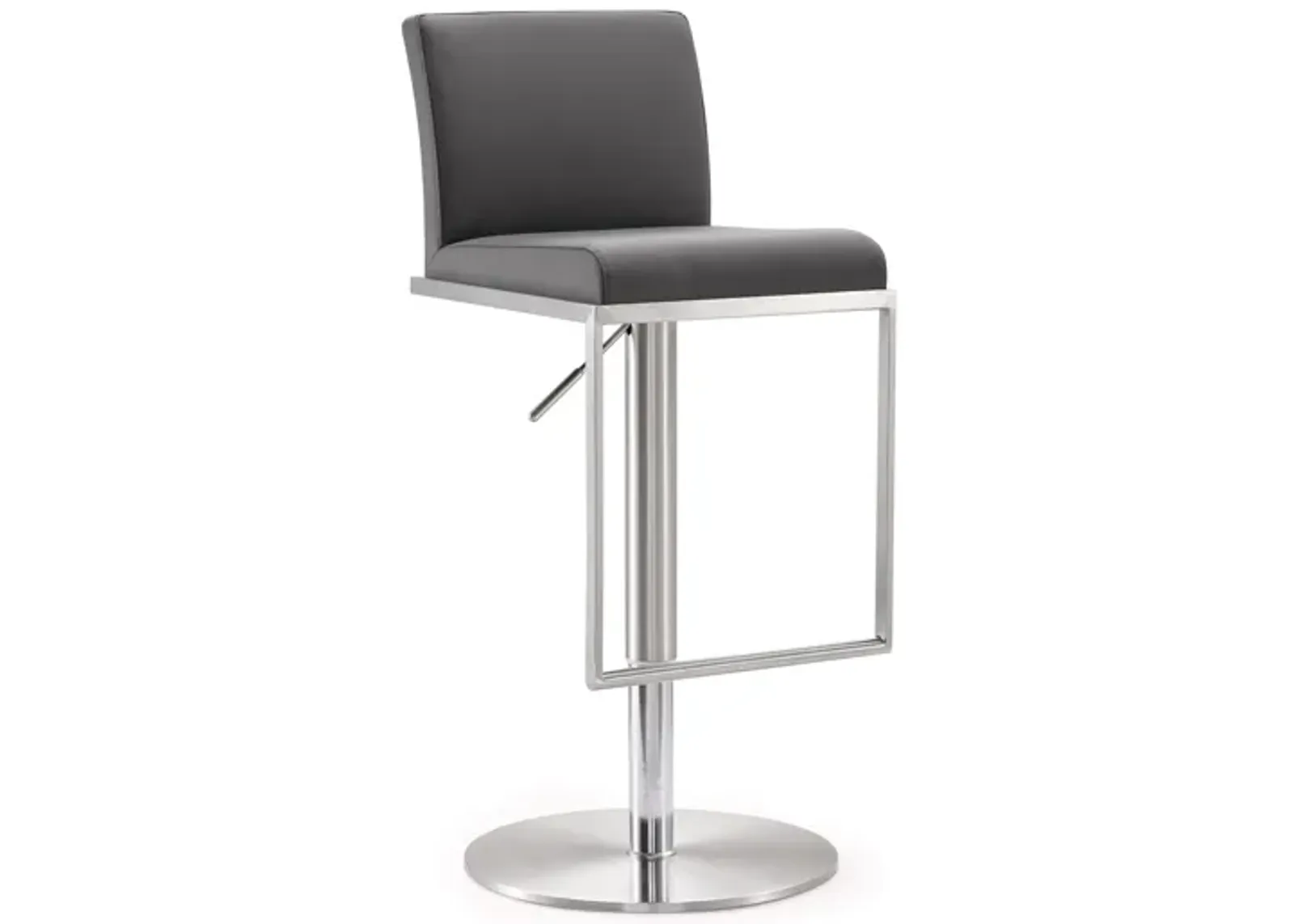 Amalfi Grey Stainless Steel Adjustable Barstool