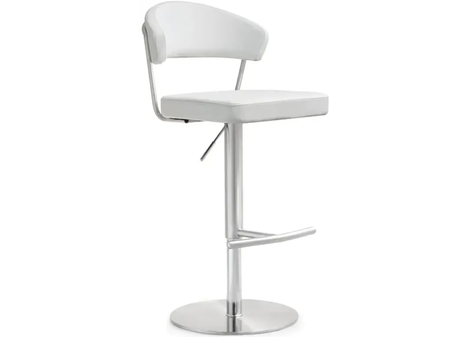 Cosmo White Stainless Steel Barstool