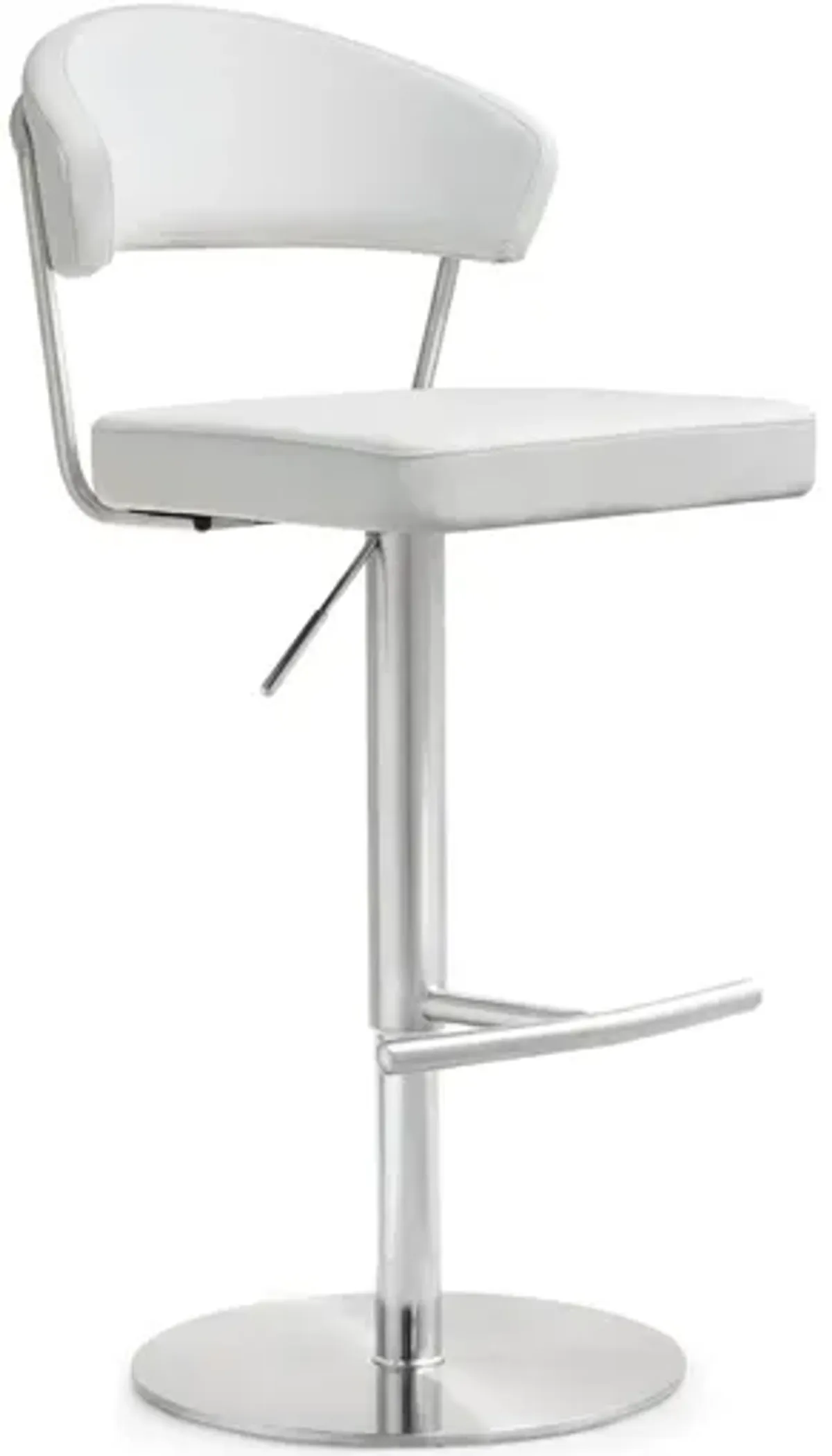 Cosmo White Stainless Steel Barstool