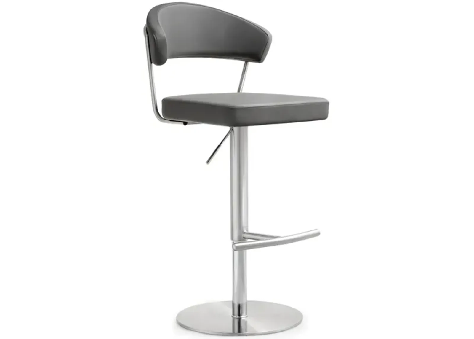 Cosmo Grey Stainless Steel Barstool