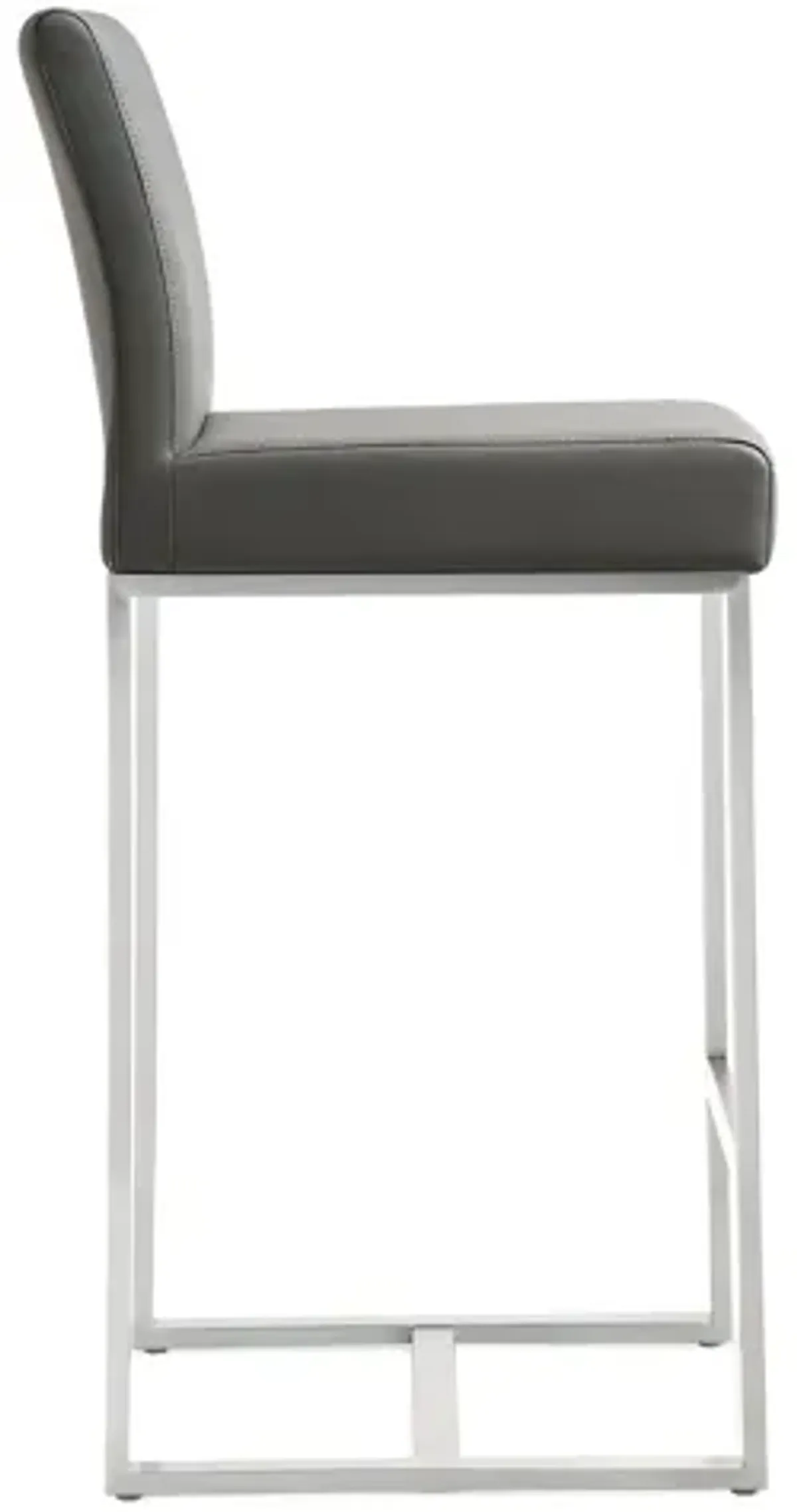 Denmark Grey Stainless Steel Counter Stool (Set of 2)