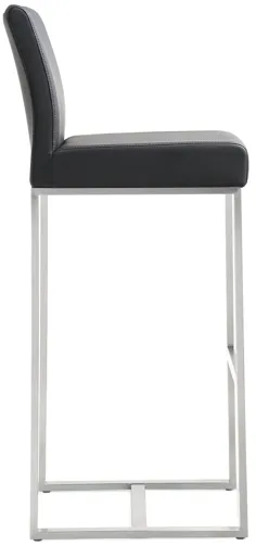 Denmark Black Stainless Steel Barstool (Set of 2)