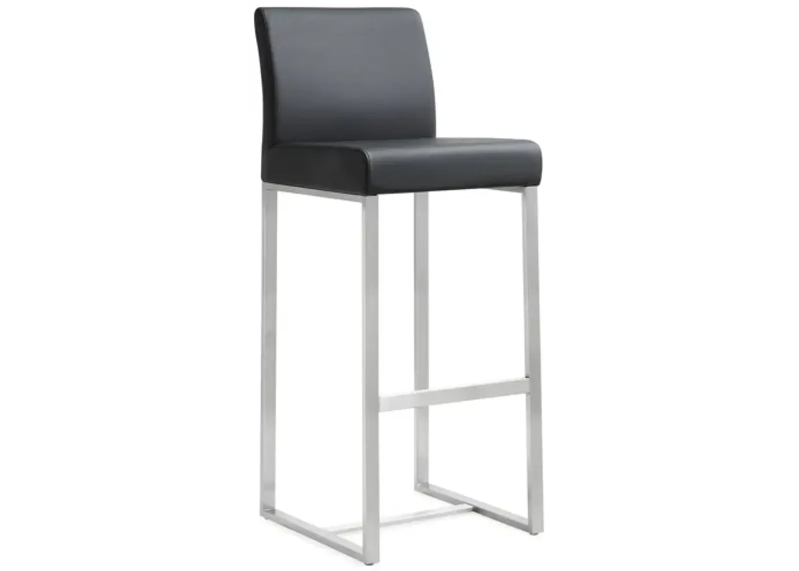 Denmark Black Stainless Steel Barstool (Set of 2)