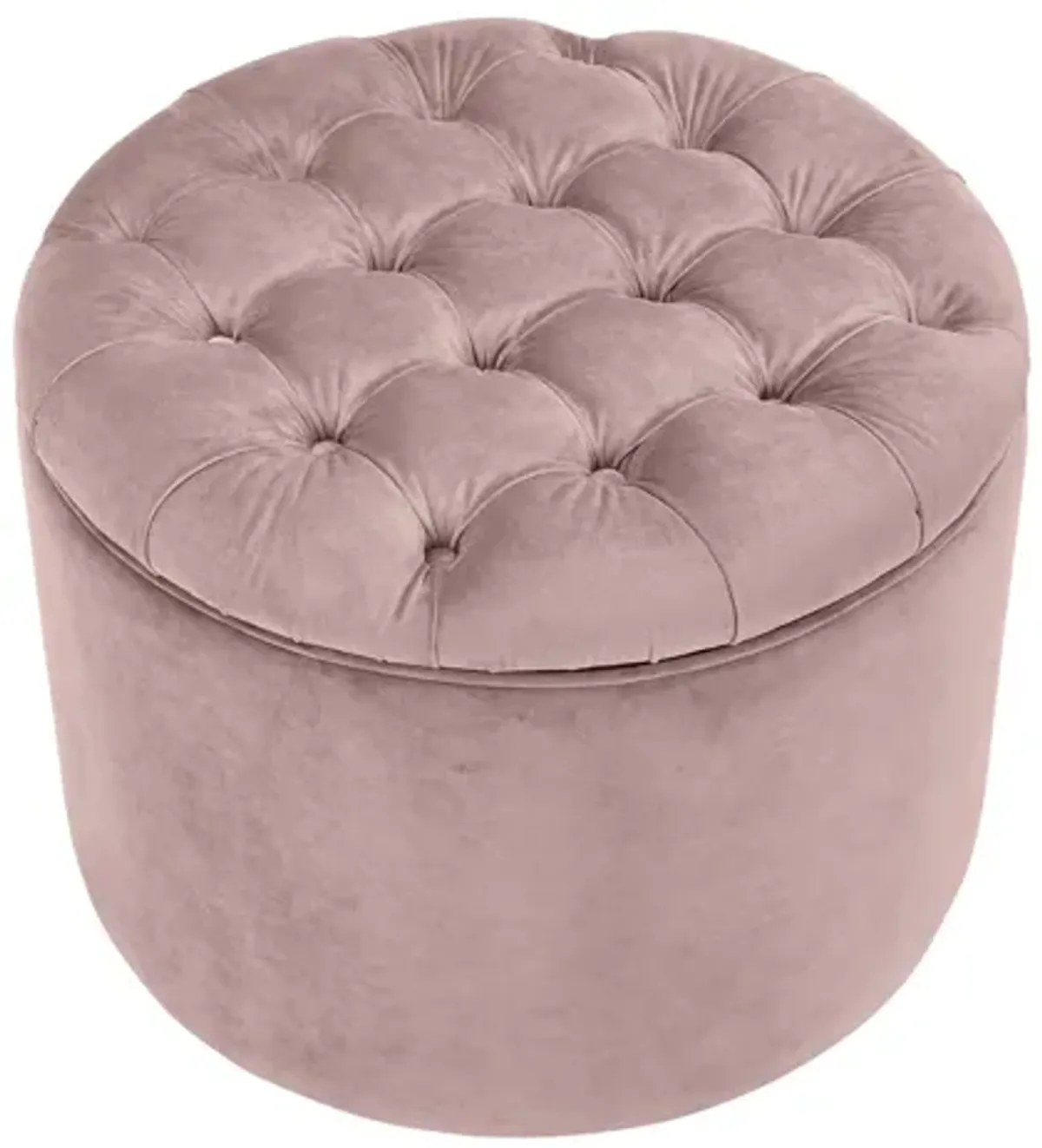 Queen Mauve Velvet Storage Ottoman