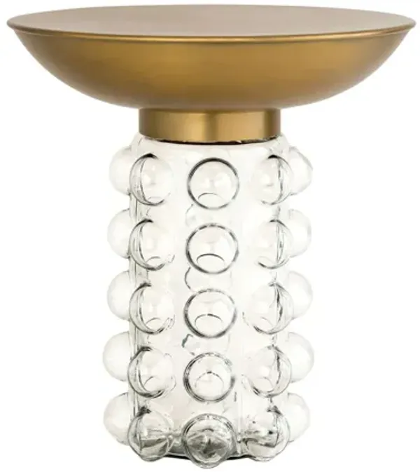 Bubble Glass/Brass Side Table