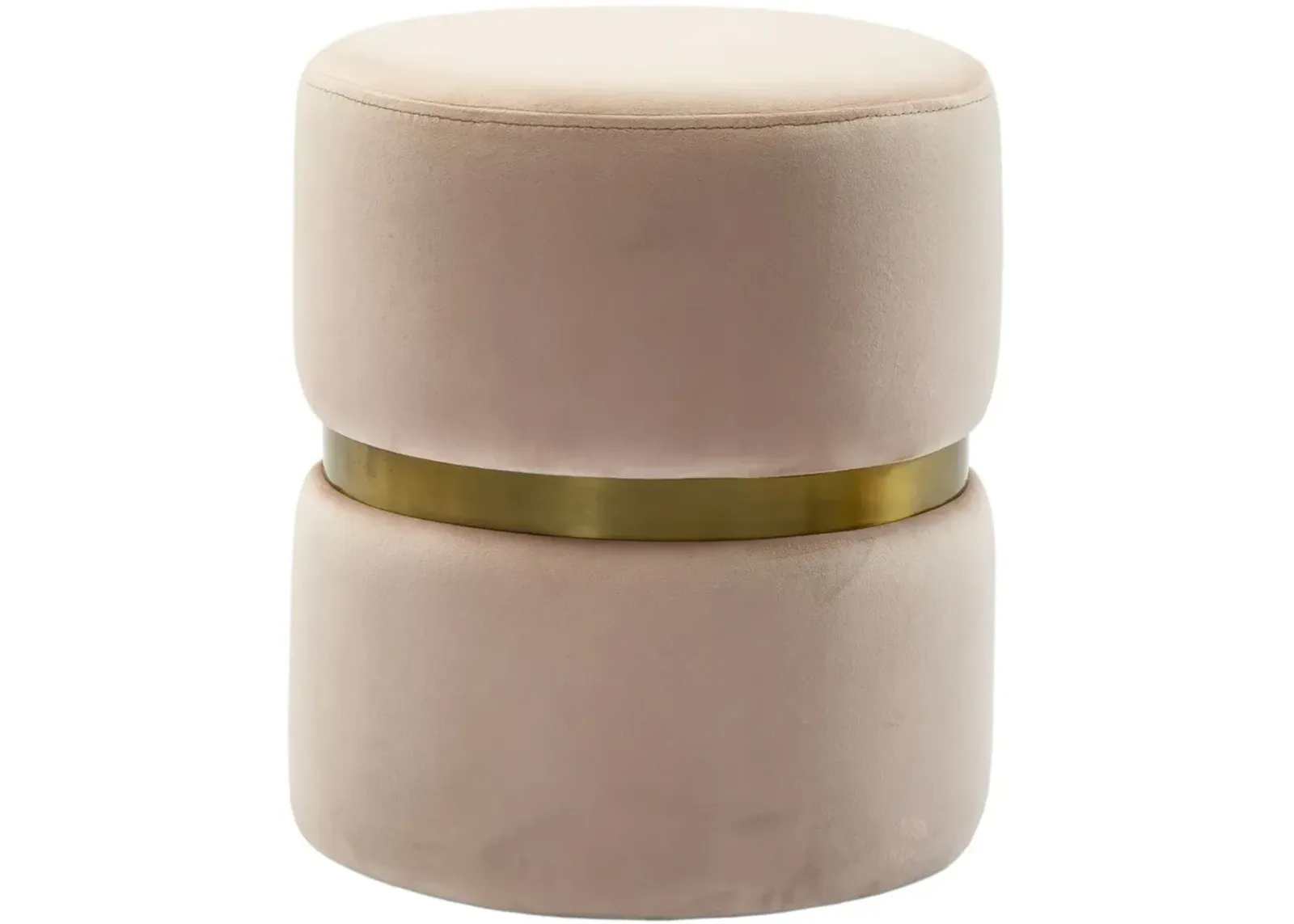 Yamma Blush Velvet Ottoman