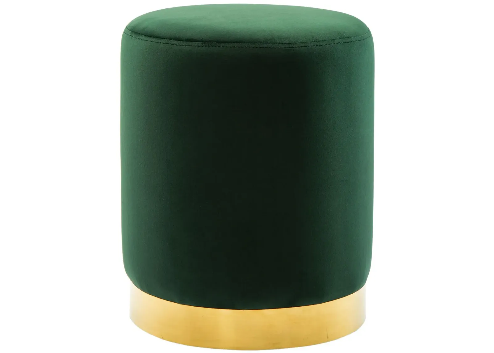 Pri Forest Green Velvet Ottoman