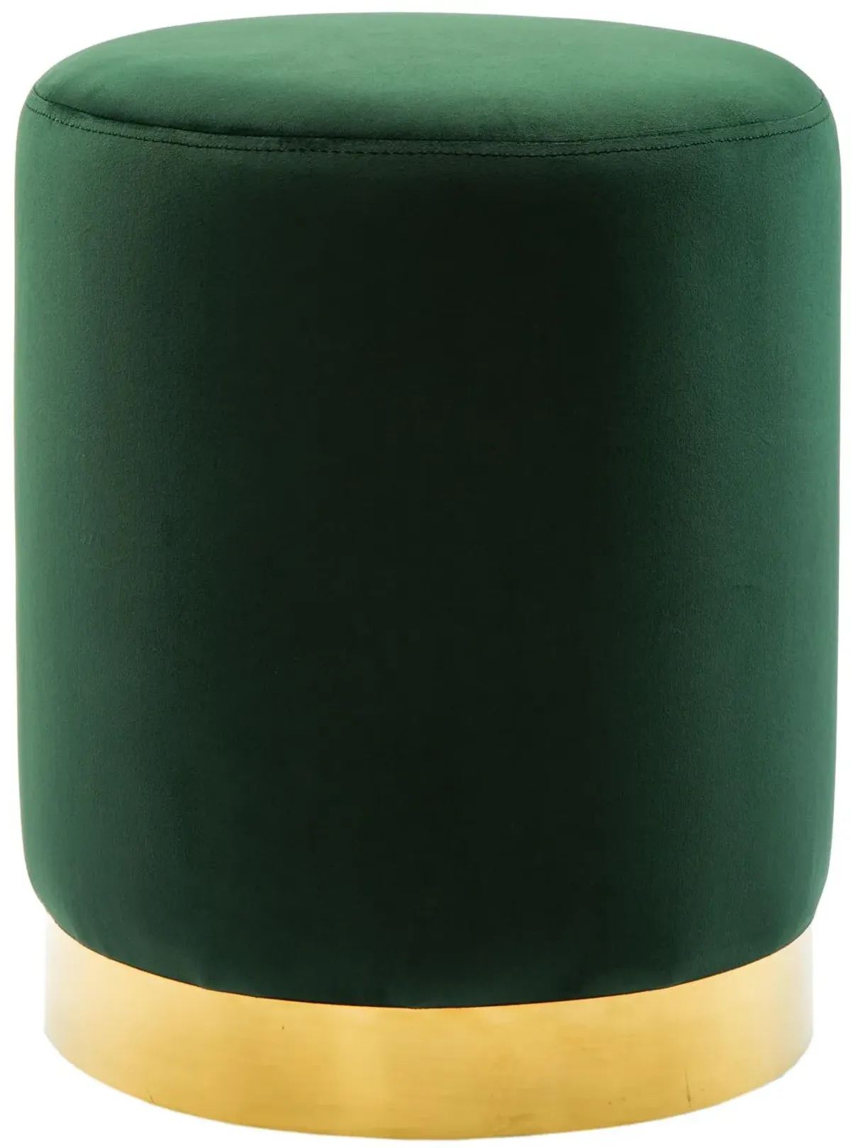 Pri Forest Green Velvet Ottoman