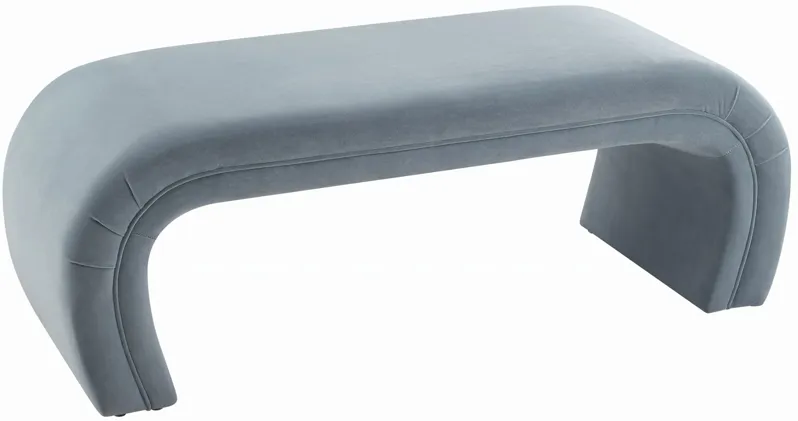 Kenya Sea Blue Velvet Bench