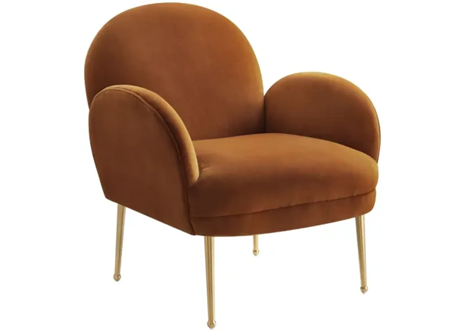 Gwen Cognac Velvet Chair