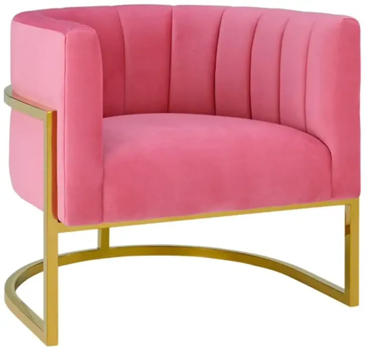 Magnolia Rose Pink Velvet Chair