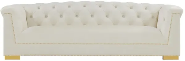 Farah Cream Velvet Sofa