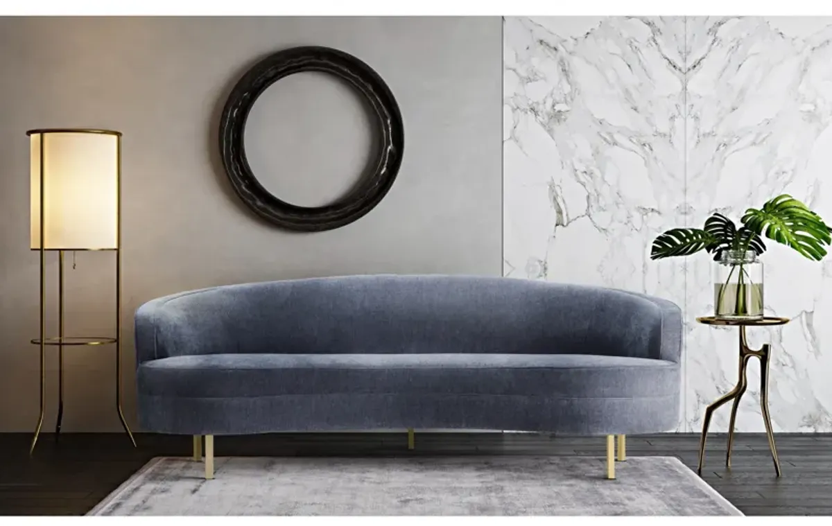 Baila Grey Velvet Sofa