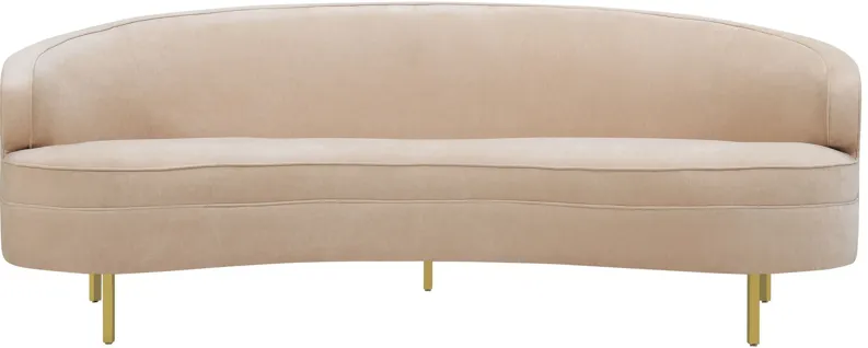 Baila Champagne Velvet Sofa