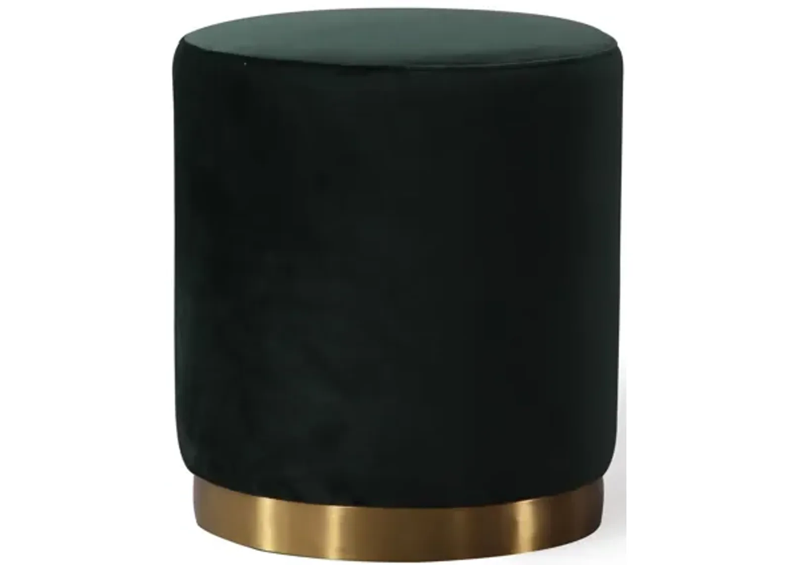 Opal Green Velvet Ottoman