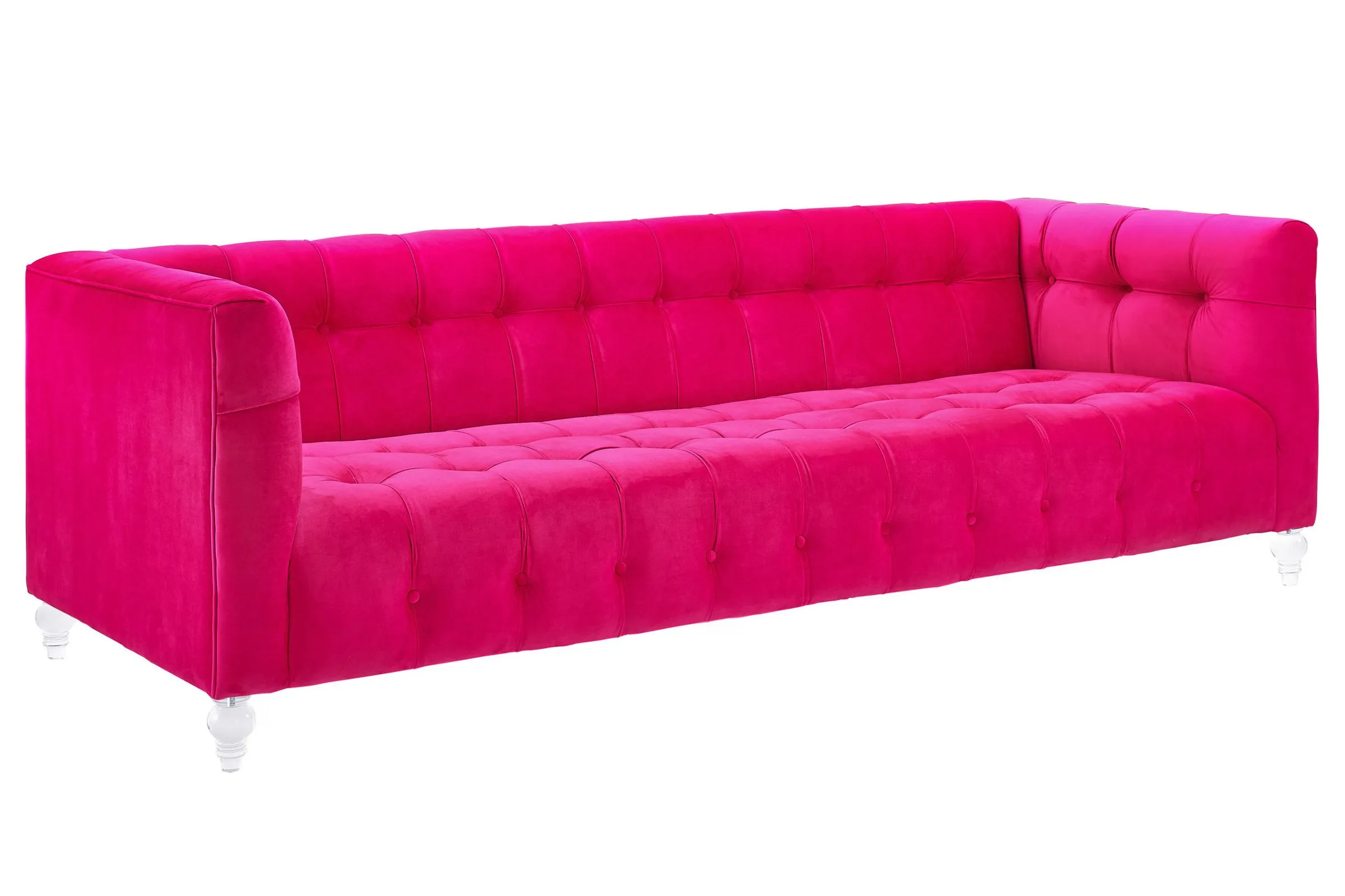 Bea Pink Velvet Sofa