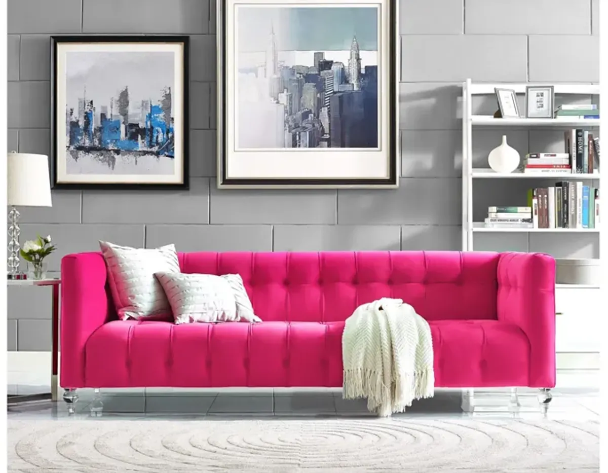 Bea Pink Velvet Sofa