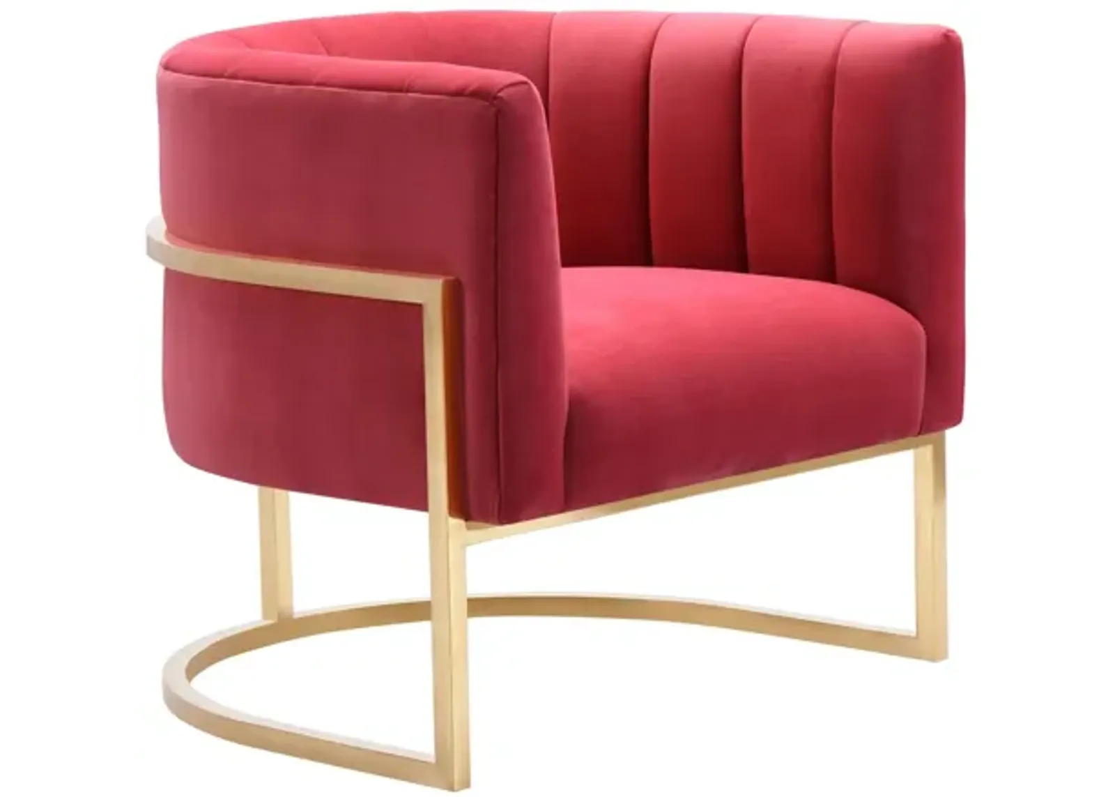 Magnolia Hot Pink Velvet Chair