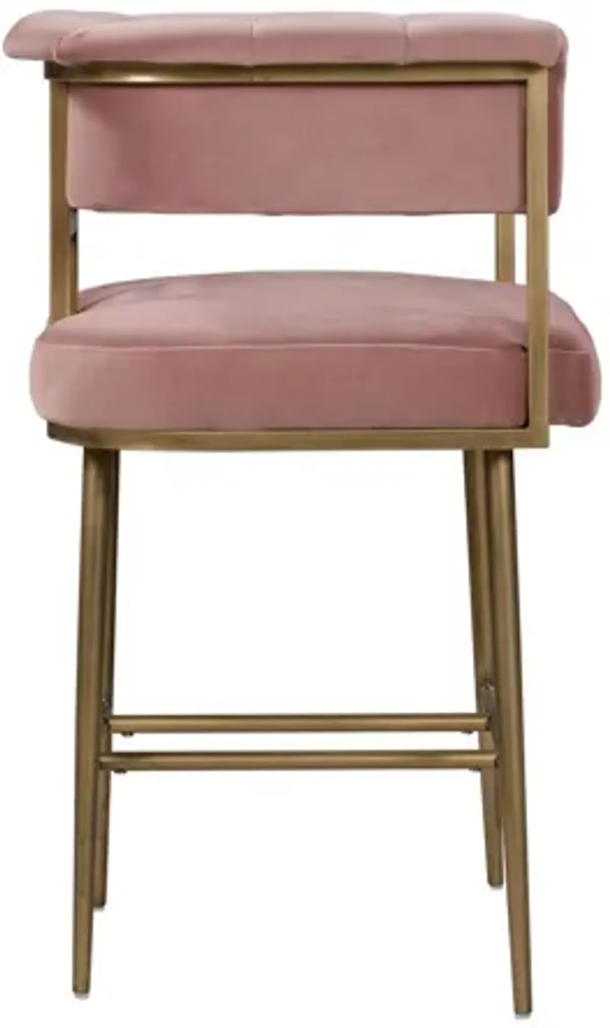 Astrid Blush Velvet Counter Stool