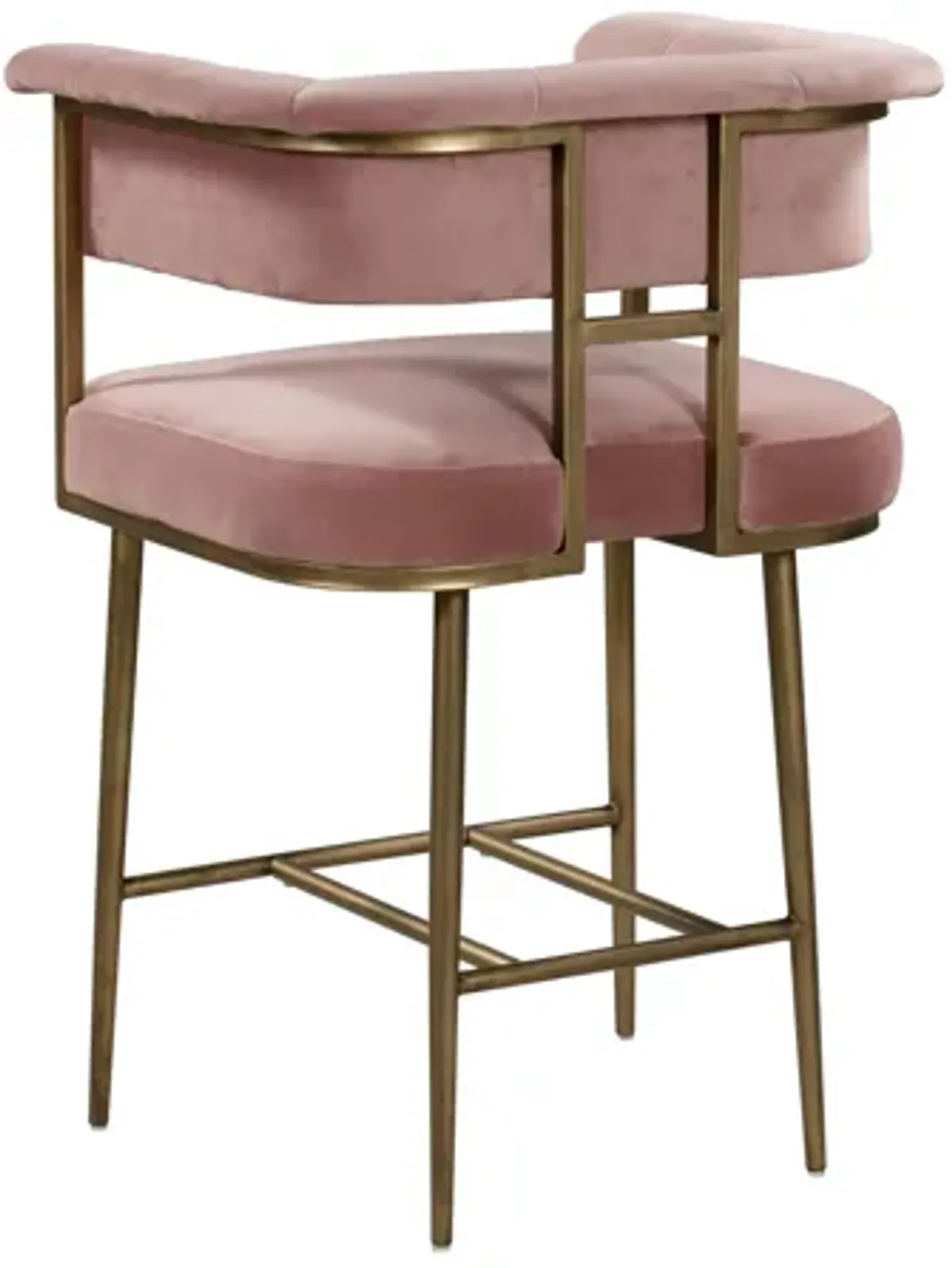 Astrid Blush Velvet Counter Stool