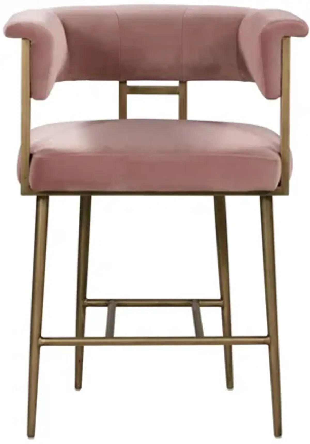 Astrid Blush Velvet Counter Stool