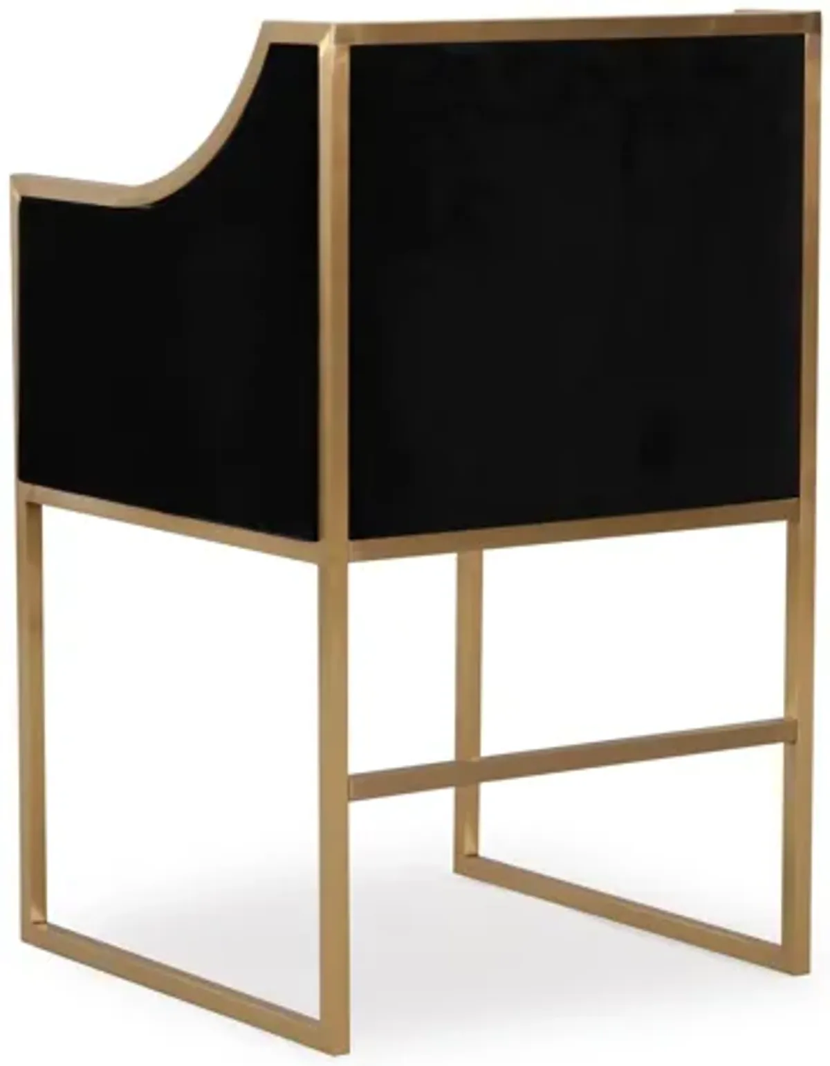 Atara Black Velvet Gold Chair